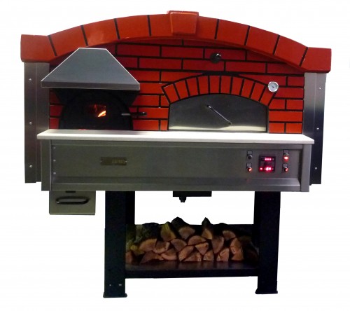 Mixed rotating gas-wood-burning pizza oven MIX120R 