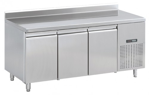 Freezer counter with upstand and 3 doors 1845x700x850mm