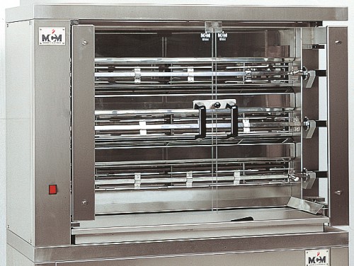 Gas chicken grill with 3 spits, 1098x480x820 mm