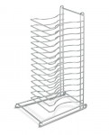 Pizza rack for 15 pizza pans, 285x375x670 mm