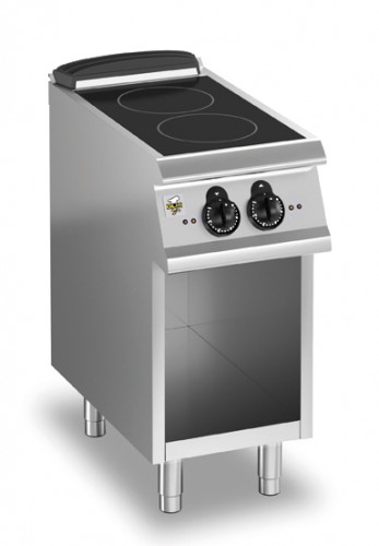 Induction range 2 zones with open stand