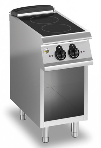 Induction range 2 zones with open stand