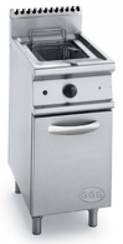 Gas deep fat fryer on stand with 1 door, 400x700x860-900 mm