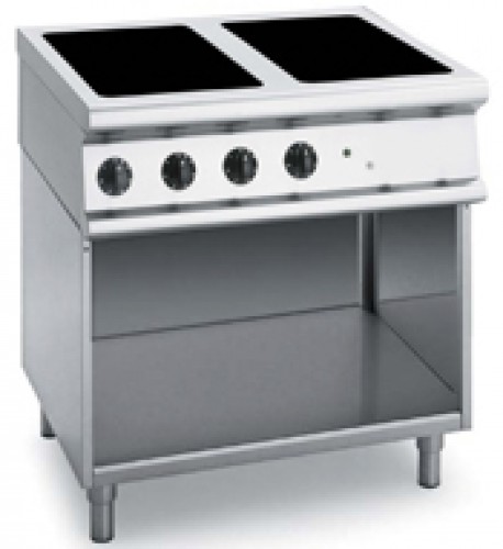 Cerane stove  with 4 heating zones on open stand, 800x700x860-900 mm