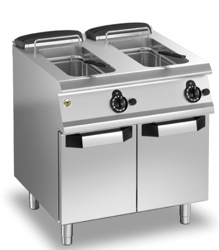 2-BASINS GAS DEEP FAT FRYER 15 LTS