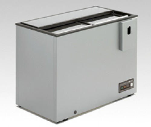 Can cooler with sliding lids on wheels, 1100x600x820mm