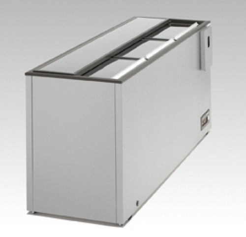 Can cooler with sliding lids on wheels, 1410x600x820mm