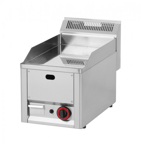 Fry top, gas, chrome steel,  smooth, 660x600x290 mm, 4 kw,