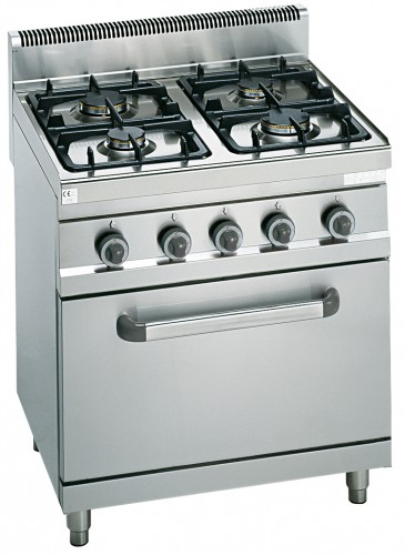 Range gas with 4 burners and gas-oven