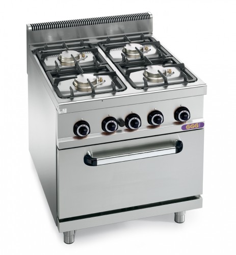 4-BURNER STOVE WITH 2/1 GAS OVEN