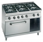 6-BURNER STOVE WITH 1/1 ELECTRIC OVEN