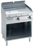 Gas fry top on open stand