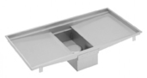 Floor tank with central drain pipe, 1040x340x210+90mm