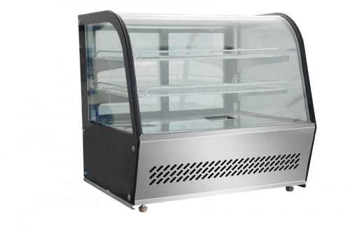 Hot counter 100 l with rear glass sliding doors