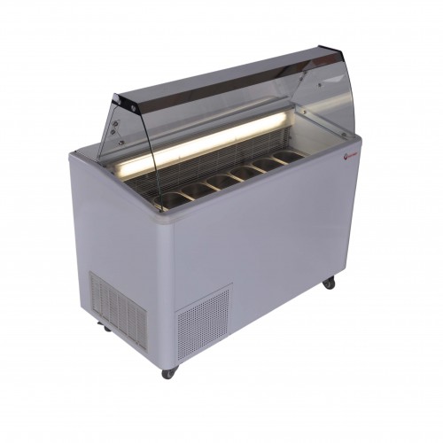 Ice cream display unit with static cooling, 670x1370x1315 mm