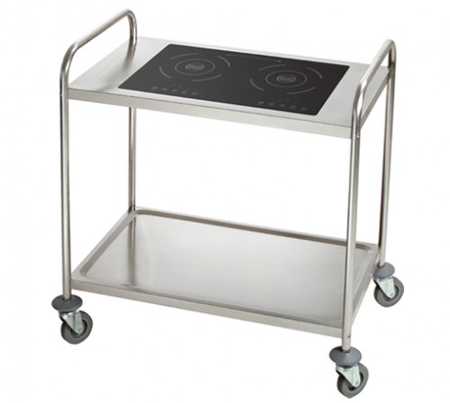 Trolley with induction cooker, 855c535x930mm