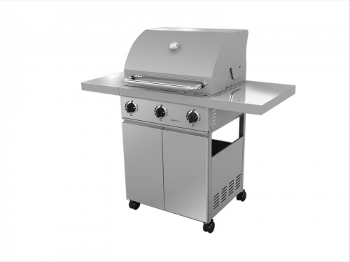 BBQ gas-grill with 3 burners