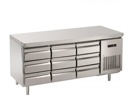 Counter without upstand, 1800x700x850 mm, convection cooling