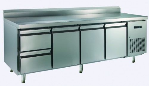 Counter, 2245x700x970mm, 3 doors,2 drawers, with upstand 100