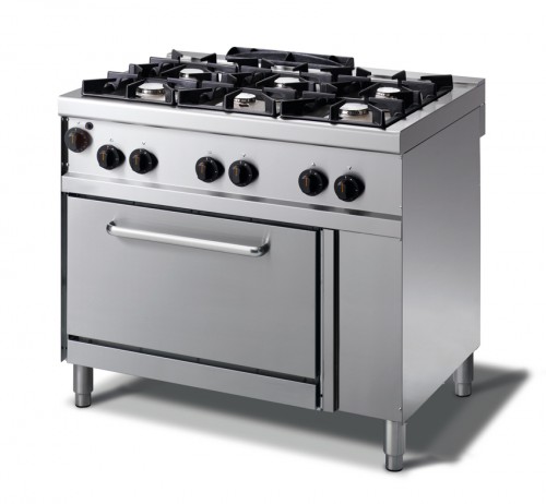 Range gas with 6 burners and gas oven