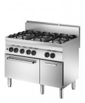 Gas range with 6 burners and gas oven
