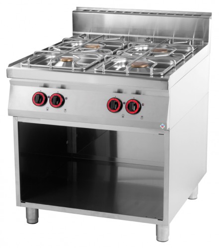 Gas range with base