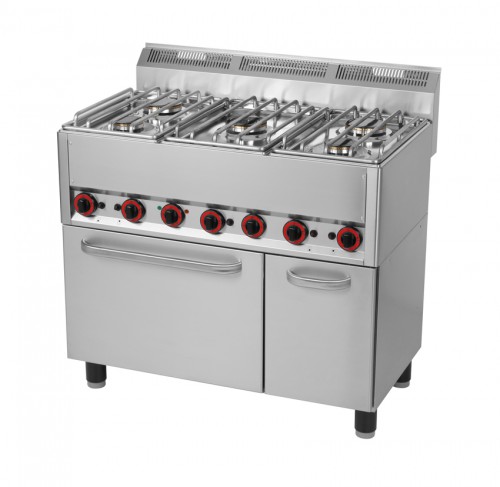 Range gas with 5 burners and convection oven