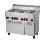 Range electric with 6 plates and convection oven