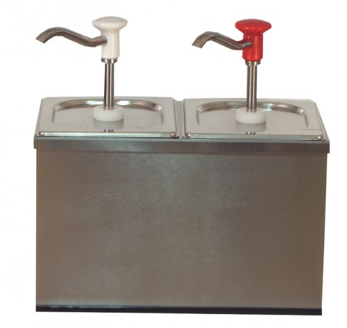 Gastronorm stainless steel pump dispenser for sauces