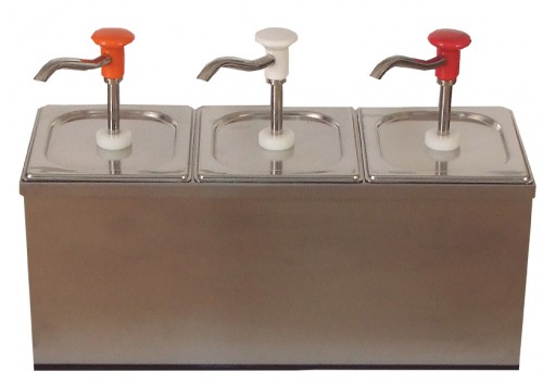 Gastronorm stainless steel pump dispenser for sauces