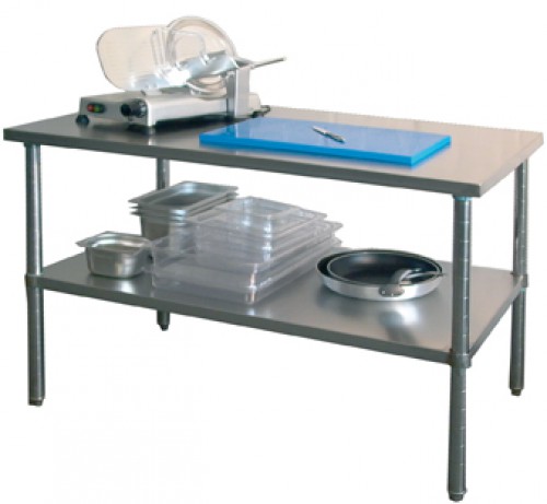 Work table, with bottom shelf, 1200x700x860-900mm