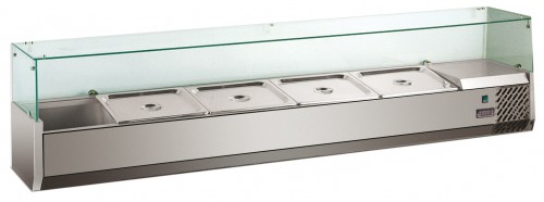 Cooling top with glass lid