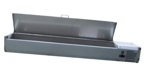 Cooling top with stainless steel lid 1200x395x225mm