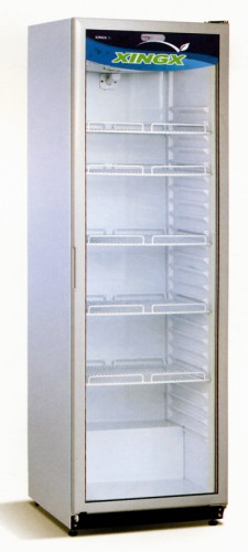 Cooler with glasdoor, capacity 420 liters