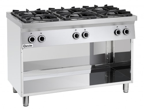 Gas stove MFGO760, 6 Burners, open base unit