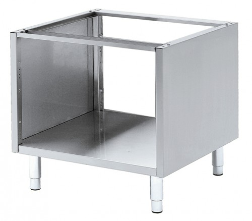 Open base unit, 600, W600, intermediate shelf, Stainless steel