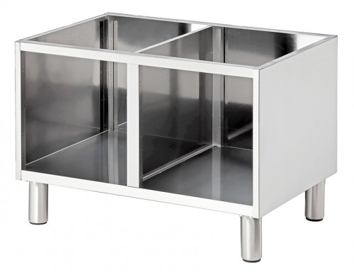 Open base unit, 650, W800, Stainless steel