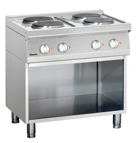 Electric cooker 700, W800, 4 Plates  open base unit