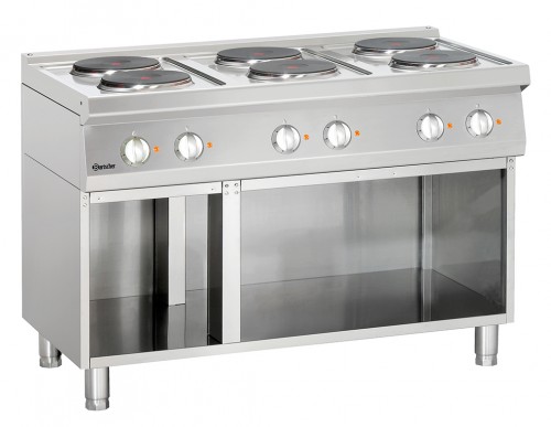 Electric cooker 700, W1200, 6 Plates  open base unit