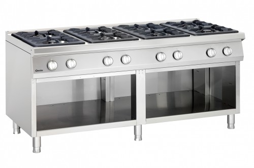 Gas stove 900, W1800, 8BR, open base unit