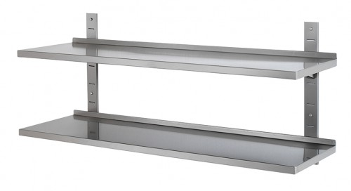 Wall-mounting shelf 800x355x27, Stainless steel