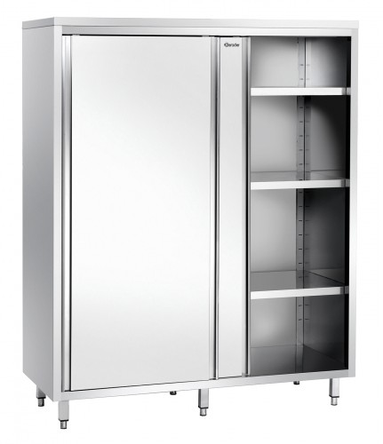 Cupboard 600, W1200, 2SlD, Stainless steel