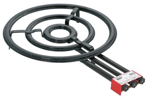 Paella gas burner, 3 circuits, 65cm