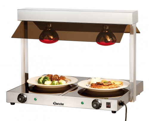 Infrared food warmer, 2 lamps