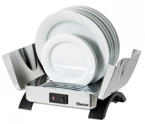 Plate warmer for 12 plates, chrome