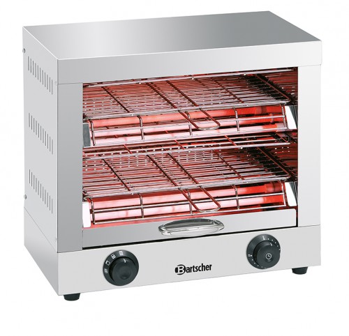 Quartz tube toaster, double