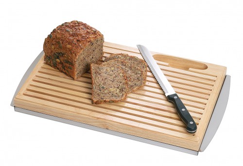 Bread cutting board with knife