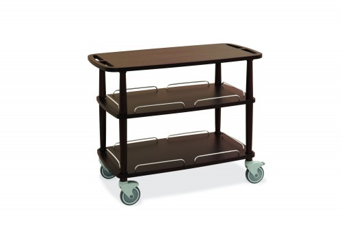 Wood trolleys - wengé finish - 3 shelves