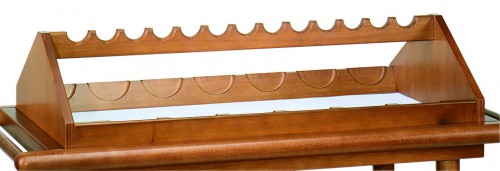 Top 13-bottle rack, wood - walnut finish