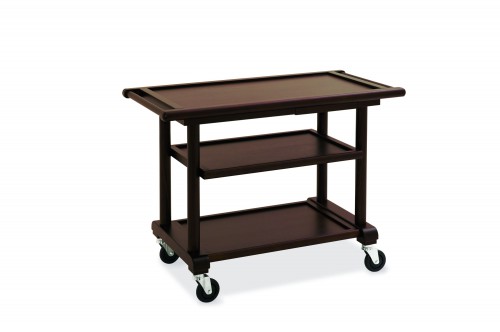 Wood trolleys - wengé finish - 3 shelves